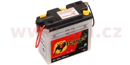 batéria 6V, 6N4B-2A, 4Ah, 24A, BANNER Bike Bull 102x48x96 BA 00412