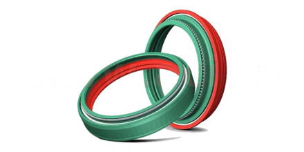 gufero + prachovka do pr. vidlice (48 x 57,9 x 9 mm, WP 48 mm, DC), SKF (zeleno-červené) M320-079