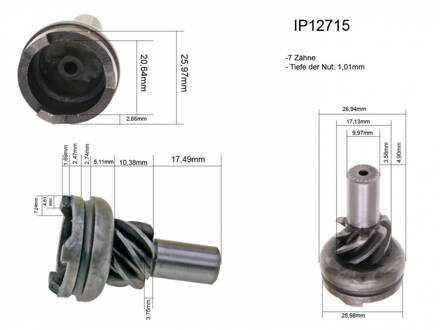 Štartovací segment pre Peugeot 12,5mm IP12715
