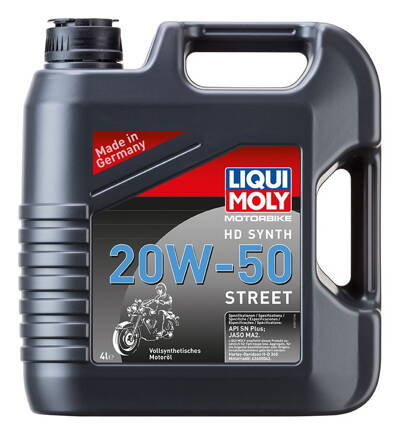 LIQUI MOLY Motorbike HD Synth 20w-50 Street, plne syntetický motorový olej 4 l  LI 3817