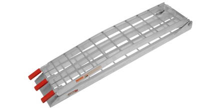 Nájazdová rampa MX HLINÍKOVÁ SKLADACIA úzka, QTECH (1KS, STRIEBORNÁ) M002-65