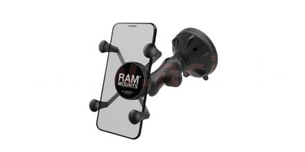 kompletná zostava univerzálneho držiak mobilného telefónu X-Grip s prísavkou na sklo, rameno 70 mm, RAM Mounts M021-020
