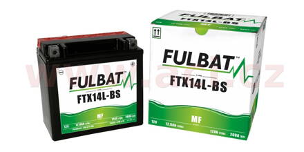 batéria 12V, FTX14 l-BS, 12,6Ah, 200A, bezúdržbová MF AGM 150x87x145 FULBAT (vr. balenia elektrolytu) M310-106