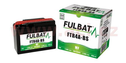 batéria 12V, FTR4A-BS, 2,4Ah, 35A, bezúdržbová MF AGM 114x49x86, FULBAT (vr. balenia elektrolytu) M310-129