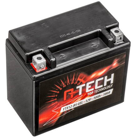 batéria 12V, YTX12-BS gél, 10Ah, 180A, bezúdržbová gél technológie 150x87x130 A-TECH M310-191