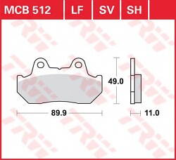 brzdove platničky TRW MCB512SV