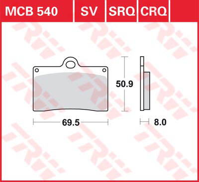 brzdove platničky TRW MCB540SV