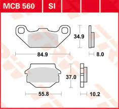 brzdové platničky TRW MCB560SI