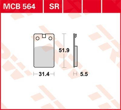 platničky TRW MCB564