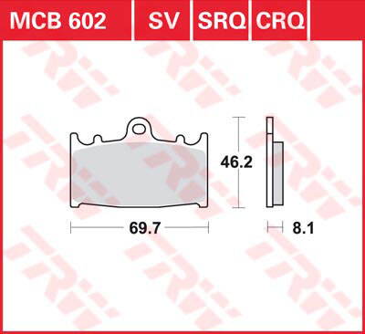 brzdove platničky TRW MCB602SV