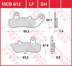 brzdove platničky TRW MCB612SH