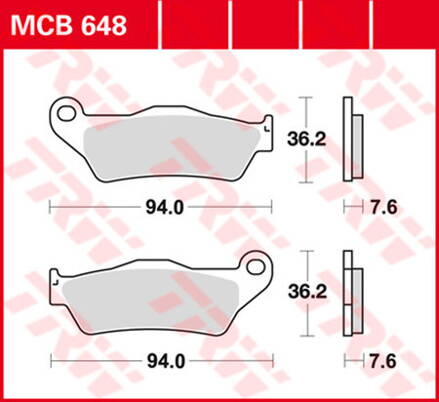brzdove platničky TRW MCB648SH