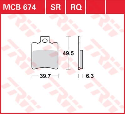 brzdove platničky TRW MCB674