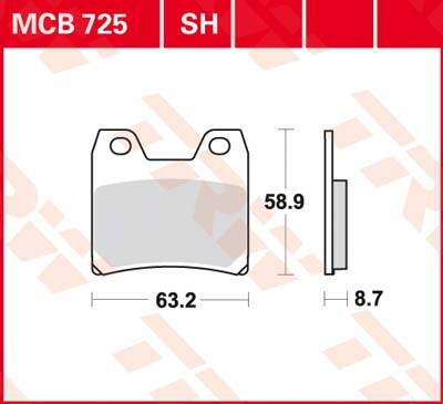 brzdove platničky TRW MCB725SH