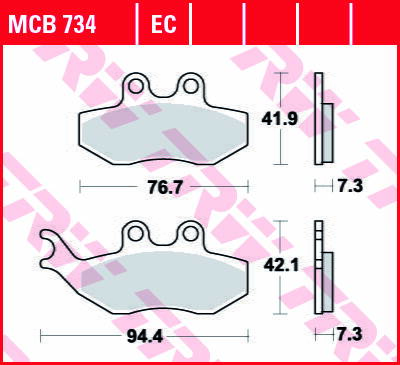 brzdove platničky TRW MCB734