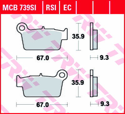 brzdove platničky TRW MCB739SI