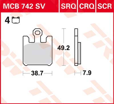brzdove platničky TRW MCB742SV