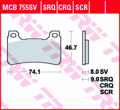 brzdove platničky TRW MCB755SV