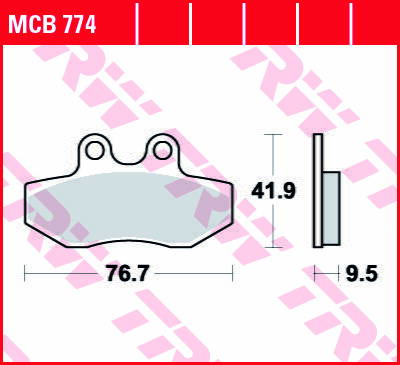 brzdové platničky TRW MCB774