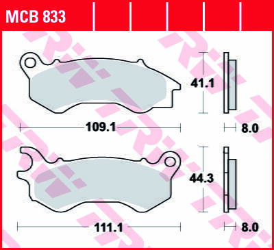brzdove platničky TRW MCB833EC