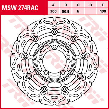 brzdový kotúč  RAC TRW 788.02.29 