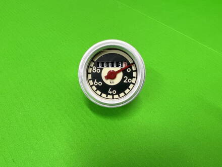 Tachometer do 80km,hliníkový rámček - Jawa 555,Stadion 22,23 007699