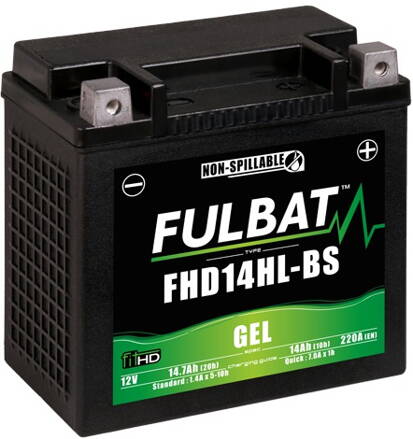 batéria 12V, FHD14HL-BS gél, 14,7Ah, 220A, bezúdržbová gél technológie, FULBAT 150x87x145 (aktivovaná vo výrobe) M310-140