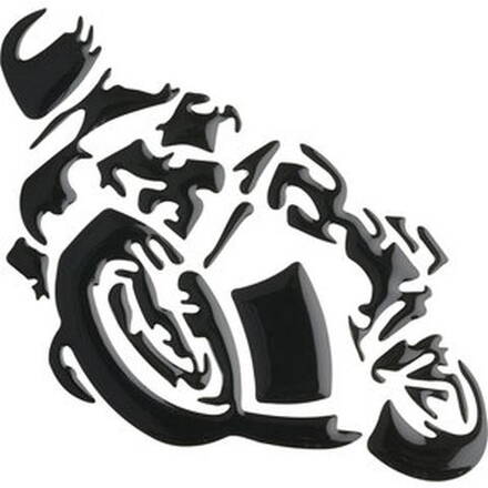 3D nálepka "motorkár" - 1001091