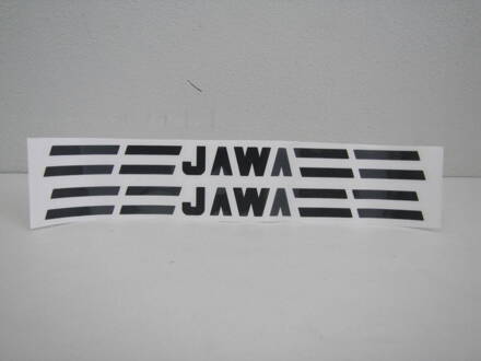 Samolepky 26cm, Jawa-čierne, 2ks - Jawa 20-23 1001817