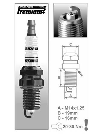 zapaľovacia sviečka P1 rad Premium Iridium +, BRISK M231-078