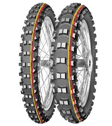 Pneu 100/90-19 (57M) TERRA FORCE MX SM (červeno/žltý pruh), MITAS - ČR M490-035