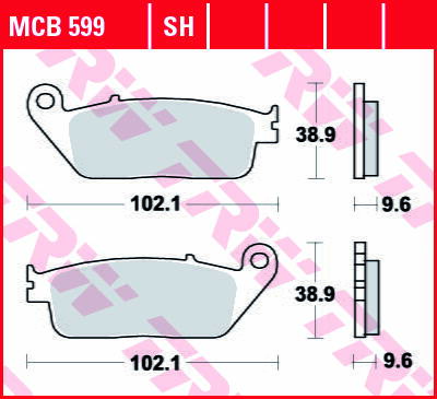 brzdove platničky TRW MCB599SH