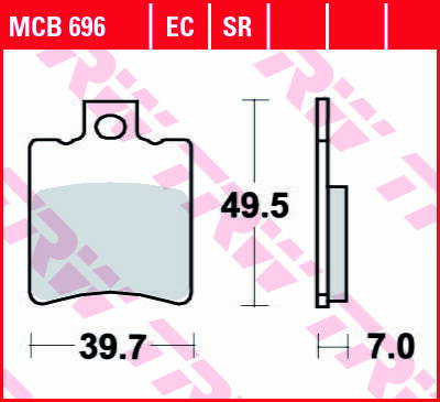 brzdové platničky TRW MCB696EC