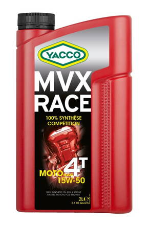 Motorový olej YACCO MVX RACE 4T 15W50, YACCO (2 l) MY 33202